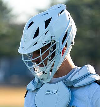 Cascade XRS Pro Review: Elite Lacrosse Helmet, Available on Amazon Cascade XRS Pro lacrosse helmet being worn in action